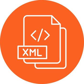XML Data File Multi Color Circle vector