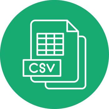 CSV Data Sheet Multi Color Circle vector
