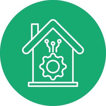 General House Settings Multi Color Circle vector