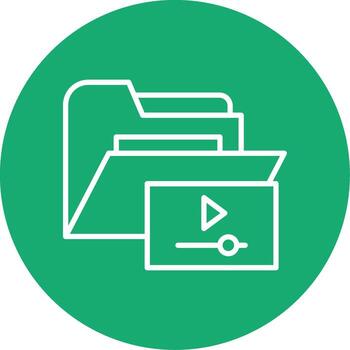 Media Folder Multi Color Circle vector