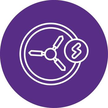 Nuclear Energy Source Multi Color Circle vector