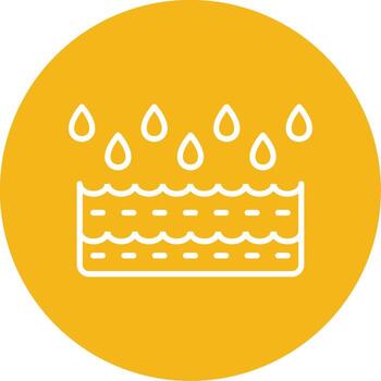 Gentle Drizzling Rain Cloud Multi Color Circle vector