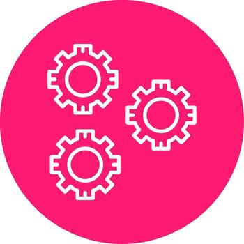 Rotating Industrial Gears Multi Color Circle vector