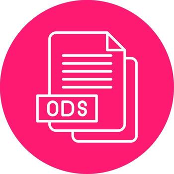 hoja de cálculo ods archivo multi color circulo vector