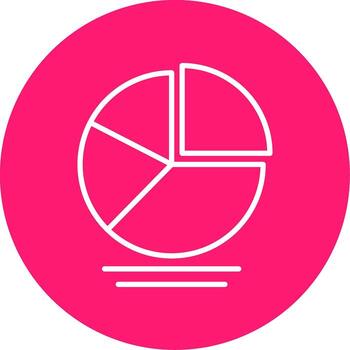 degradado tarta gráfico multi color circulo vector