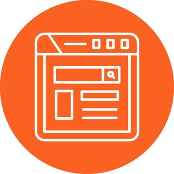 Internet navegador ventana multi color circulo vector