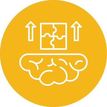 desafiante mente rompecabezas multi color circulo vector