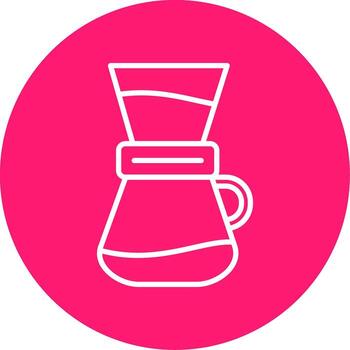 café gotero filtrar multi color circulo vector