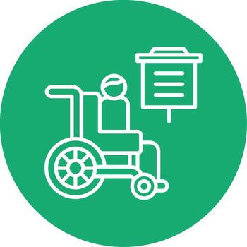 Disabled Persons Education Program Multi Color Circle vector