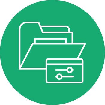 Folder Configuration Settings Multi Color Circle vector