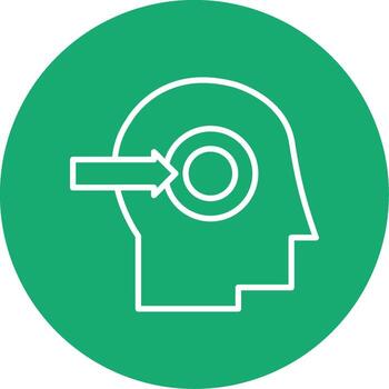 Perception Awareness Thinking Icon Multi Color Circle vector