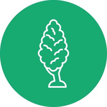 Generic Tree Icon Multi Color Circle vector