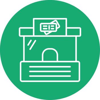 Ticket Box Counter Multi Color Circle vector