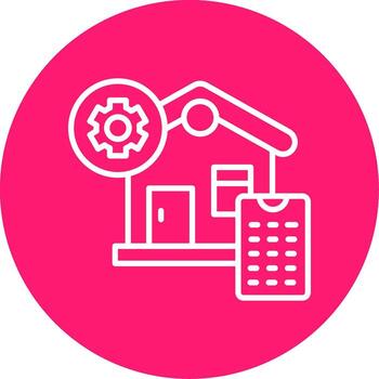 Digital Home Configuration Multi Color Circle vector