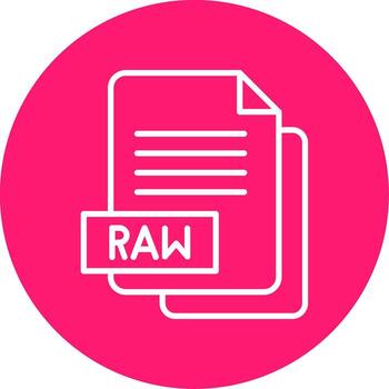 Raw Image File Multi Color Circle vector