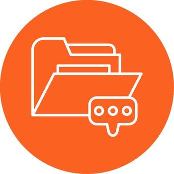 mensaje bandeja de entrada carpeta multi color circulo vector