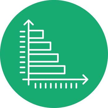 Abstract Bar Graph Multi Color Circle vector