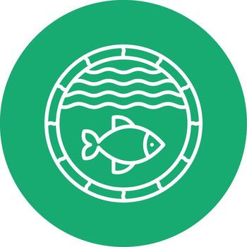 Deep Ocean Sea Bottom Multi Color Circle vector