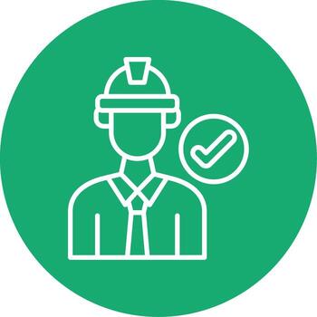 Quality Control Officer Multi Color Circle vector