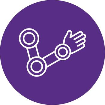 robótico brazo prótesis multi color circulo vector