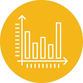 Bar Graph Multi Color Circle vector