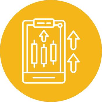 moderno teléfono inteligente uso multi color circulo vector