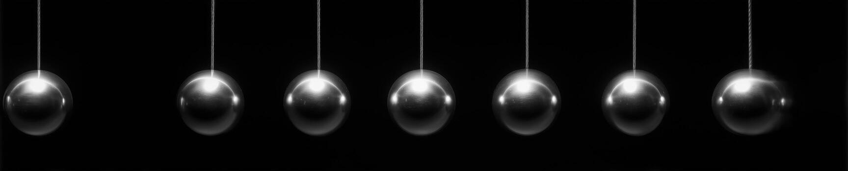 Elegant Newton's Cradle Demonstrating Principles of Physics and Motion photo
