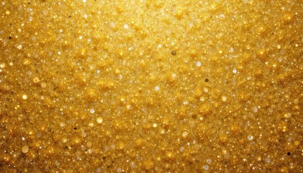 Sparkling Golden Background With Glittering Spots Creating a Vibrant Texture photo