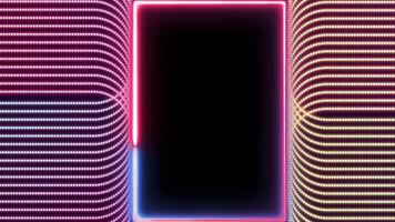 Neon line futuristic glow background with free space to add your for a creative motion editing project. 4k colorful glow curve line, motion graphic element video