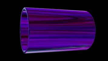 bunt 3d Kreis Rohr Animation mit dynamisch Farbe Brechung Wirkung, 4k nahtlos Schleifen , Luxus abstrakt Glas Tube Bewegung Grafik zum Digital Visuals und kreativ Design Projekte video