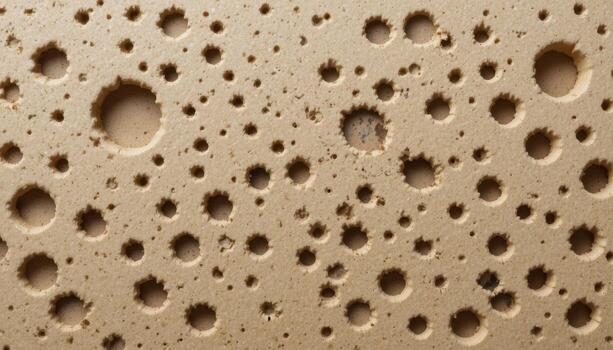 Detailed View of Textured Surface With Various Holes and Patterns During Daylight photo