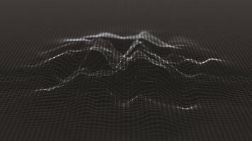 abstrakt trådmodell rutnät med turbulens Karta bakgrund video