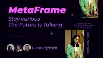 resa per il bellezza di animazione con nostro Il prossimo onda Podcast intro modello, dove immagini delicatamente valzer e alla moda forme Inserisci un' toccare di chic. motion_graphic