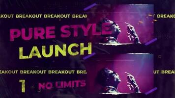 skapa en berättande som vätska som dansa med en mall den där flyter bilder, smälter färger och wraps text i rörelse. de tekniskt fel effekt lägger till ett kantig Rör, säkerställa din logotyp står ut i de slutlig avslöja. motion_graphic