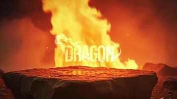 épico pedra dentro fogo motion_graphic