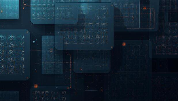 Abstract Digital Design with Geometric Patterns and Lights photo