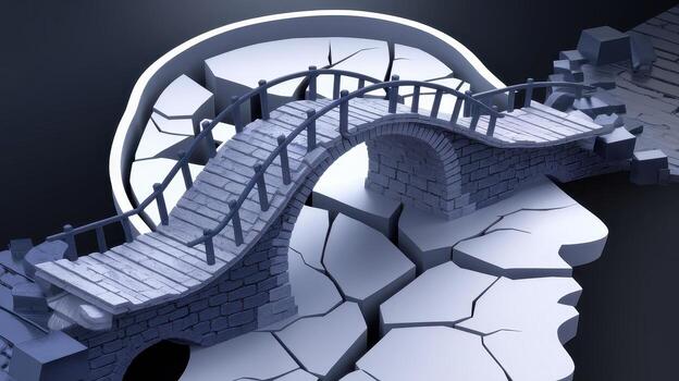 Building Bridges Across a Fractured Mind Representing Communication and Mental Health photo