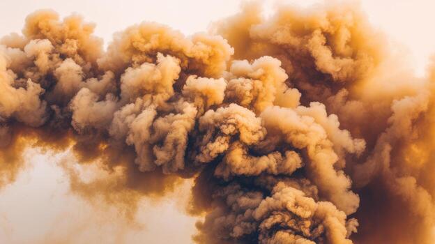Dense Plume of Brown Dust or Smoke Rises During an Unknown Event photo
