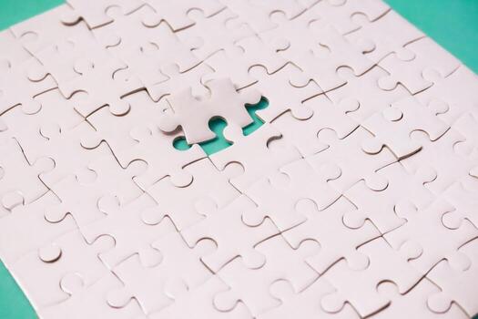 Completing the Puzzle Awaiting the Final Piece Symbolizing Problem Solving and Strategy photo