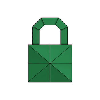 origami lucchetto icona artigianale nel un' piegato carta design con geometrico bordi e un' sicuro moderno stile. trasparente sfondo adatto per sicurezza informatica, privacy, e digitale tecnologia progetti. png