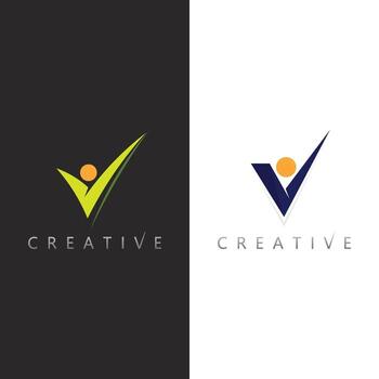 Abstract Tick Mark Icon in Gradient Style for Business and Success Concepts vector
