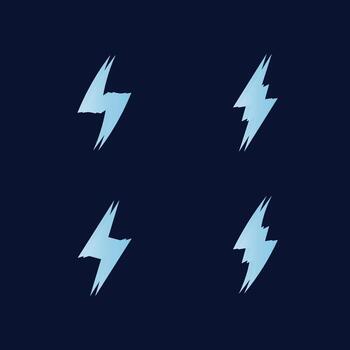 Flash lightning strike logo with clean minimal style for branding and icons vector