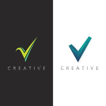 Professional Checkmark Emblem Design for Corporate Identity and Validation vector