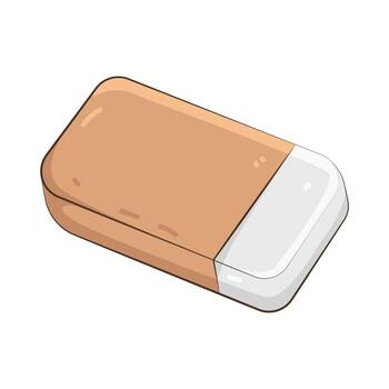 Illustration of Rectangular Eraser vector