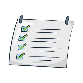 Illustration of Checklist with Checkmarks vector
