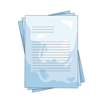 Illustration of Stack of Paper with Lines vector