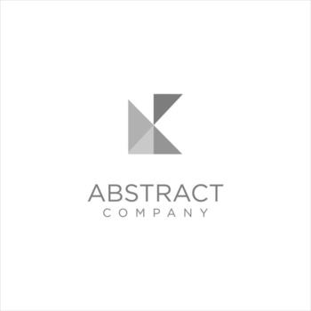 Abstract logo design with a triangle shape vector