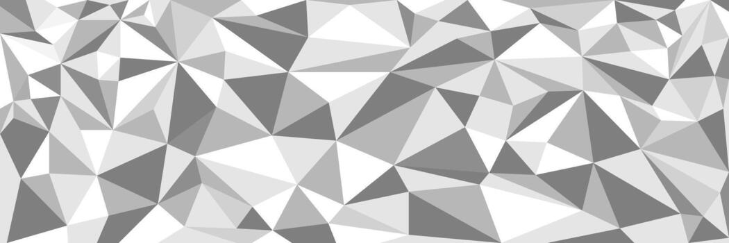 modern monochrome polygon background in gray shades with low poly geometric design style vector