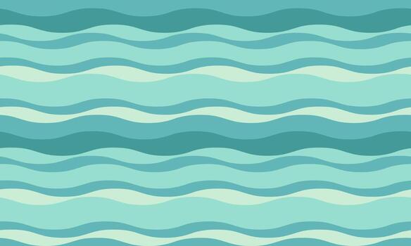 Serene teal wave pattern. Abstract, calming design perfect for backgrounds, websites, or textile prints. Evokes peace, tranquility, and the fluidity of nature. vector