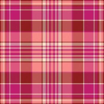 Cutout plaid pattern check, improvement texture tartan. New year background fabric seamless textile in red and pink colors. vector